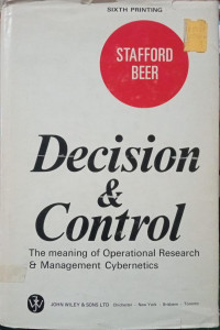 Image of Decision and control : the meaning of operational research and management cybernetics