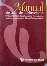 Image of Manual de estilo de publicaciones de la American Psychological Association