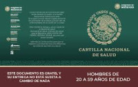 Image of Cartilla Nacional de Salud : hombres de los 20 a los 59 años